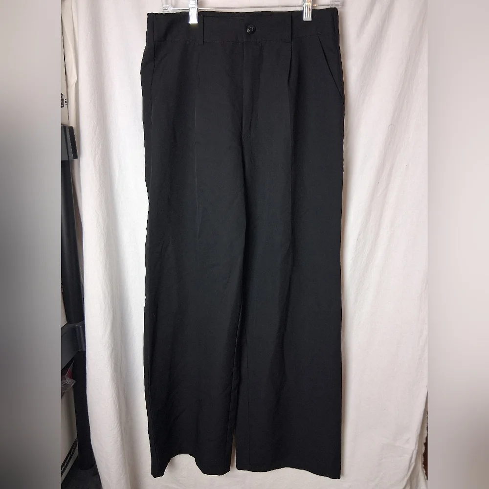 Madden NYC Black Wide Leg Dress Pants Large - Picture 6 of 6